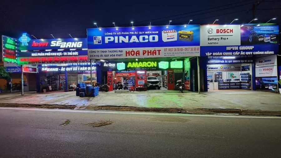 Quy mô đại lý ắc quy Hoà Phát