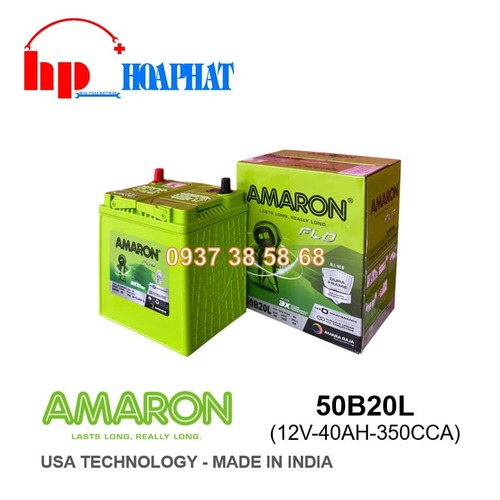 BÌNH ẮC QUY AMARON 50B20L (12V-40AH)