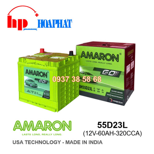  ẮC QUY AMARON 55D23L (12V-60AH)