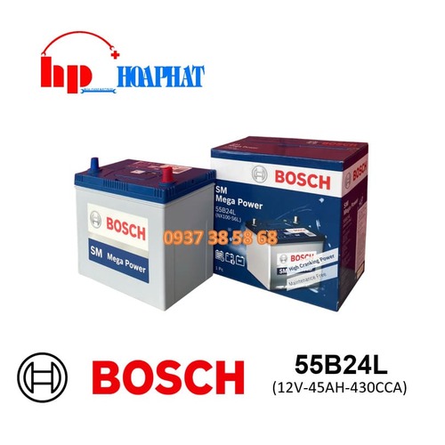 ẮC QUY BOSCH 55B24L (12V-45AH)