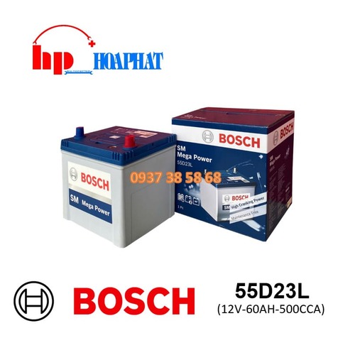 ẮC QUY BOSCH 55D23L (12V-60AH)