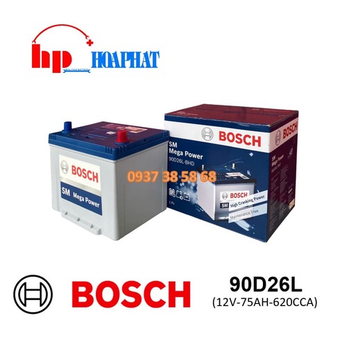 ẮC QUY BOSCH 90D26L (12V-75AH)