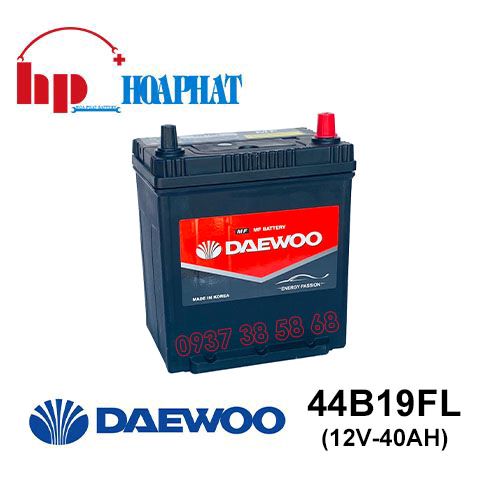 Bình Ắc Quy Daewoo 44B19FL (12V-40Ah) Chính Hãng
