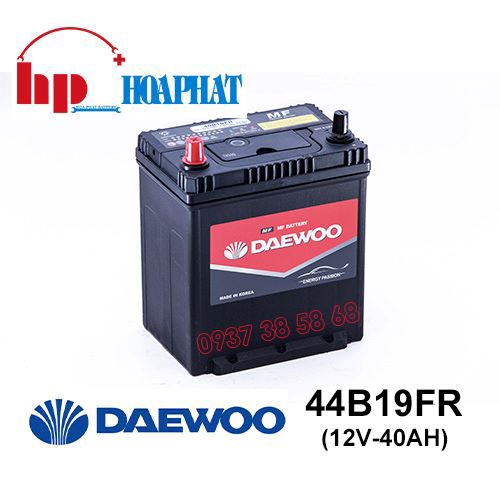 Bình Ắc Quy Daewoo 44B19FR (12V-40Ah) Chính Hãng