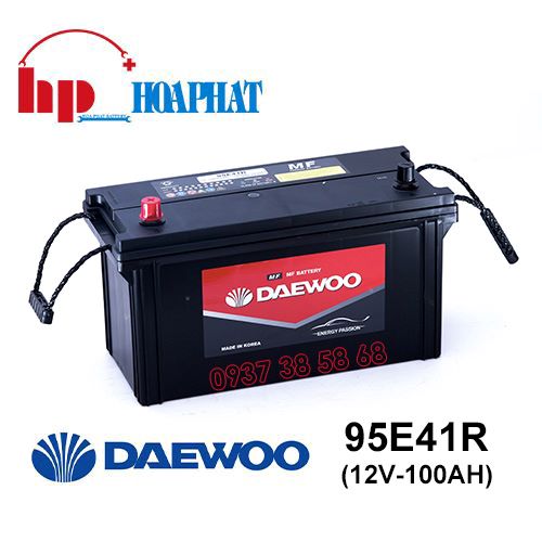 Bình Ắc Quy Daewoo 95E41R (12V-100Ah) Chính Hãng