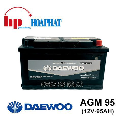 Bình Ắc Quy Daewoo AGM 95 LN5 (12V-95Ah) Chính Hãng