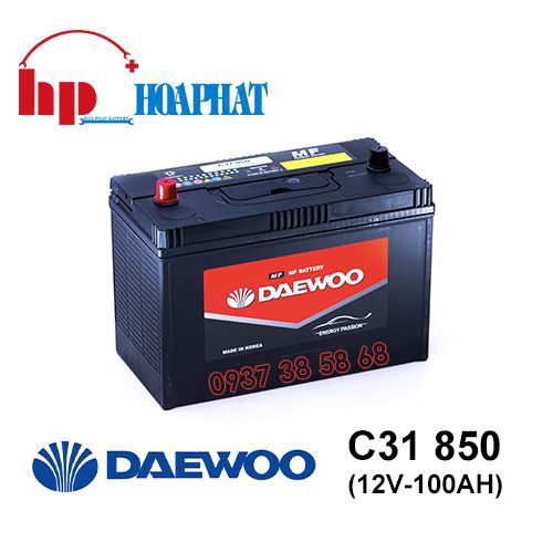 Bình Ắc Quy Daewoo C31 850 (12V-100Ah) Chính Hãng