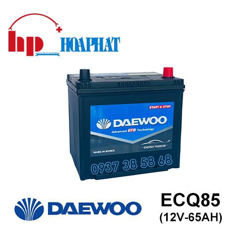 Bình Ắc Quy Daewoo ECQ85 EFB (12V-65Ah) Chính Hãng