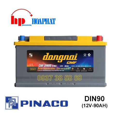 Bình Ắc Quy Đồng Nai CMF DIN90 LN5 (12V-90Ah) Chính Hãng