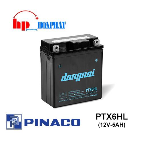 Bình Ắc Quy Đồng Nai PTX6HL (12V-5Ah) Chính Hãng