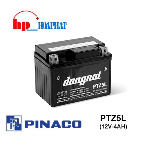Bình Ắc Quy Đồng Nai PTZ5L (12V-4Ah) Chính Hãng