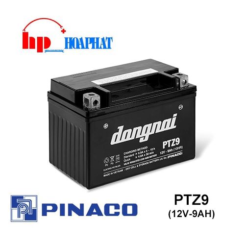 Bình Ắc Quy Đồng Nai PTZ9 (12V-9Ah) Chính Hãng