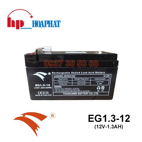 Bình Ắc Quy Eagle EG1.3-12 (12V-1.3Ah) Chính Hãng