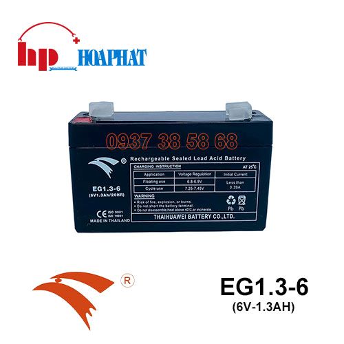 Bình Ắc Quy Eagle EG1.3-6 (6V-1.3Ah) Chính Hãng