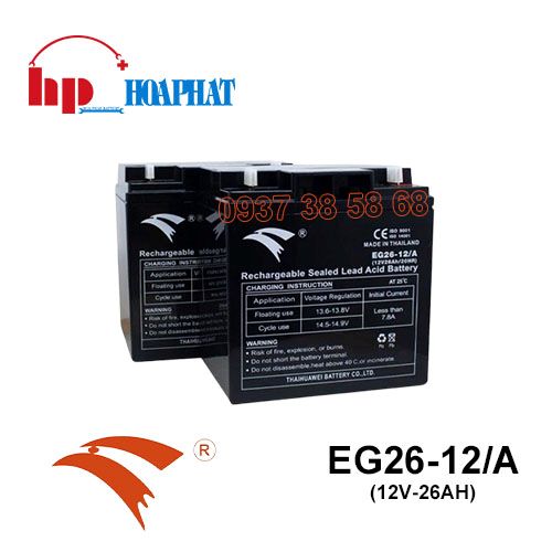 Bình Ắc Quy Eagle EG26-12/A (12V-26Ah) Chính Hãng