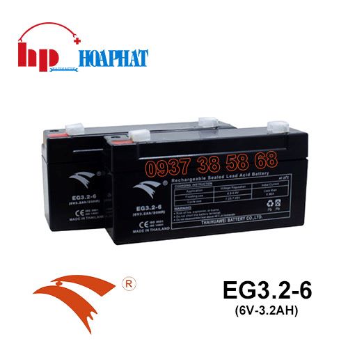 Bình Ắc Quy Eagle EG3.2-6 (6V-3.2Ah) Chính Hãng