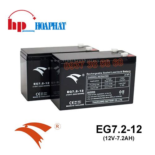 Bình Ắc Quy Eagle EG7.2-12 (12V-7.2Ah) Chính Hãng