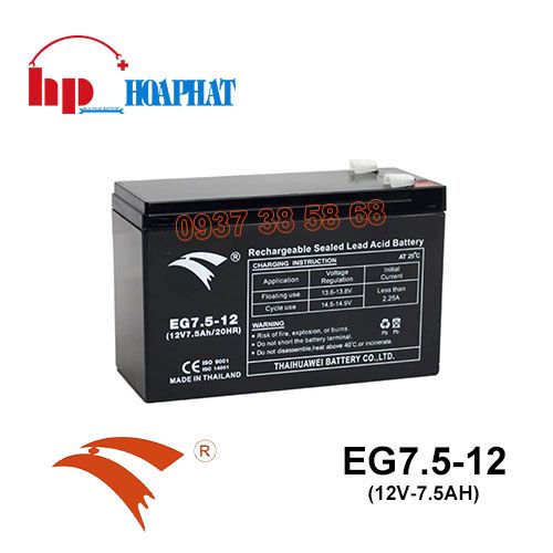 Bình Ắc Quy Eagle EG7.5-12 (12V-7.5Ah) Chính Hãng
