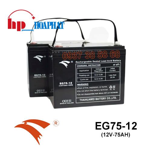 Bình Ắc Quy Eagle EG75-12 (12V-75Ah) Chính Hãng