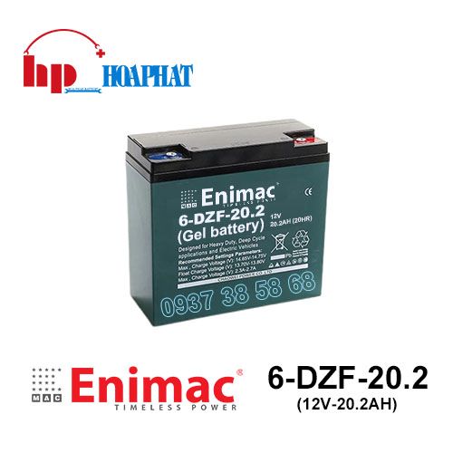 Bình Ắc Quy Enimac 6-DZF-20.2 (12V-20.2Ah) Chính Hãng