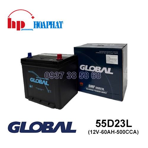 Bình Ắc Quy Global 55D23L (12V-60Ah) Chính Hãng