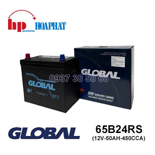 Bình Ắc Quy Global 65B24RS (12V-50Ah) Chính Hãng