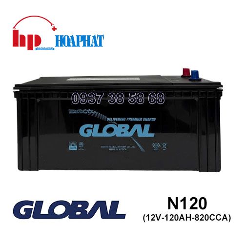 Bình Ắc Quy Global N120 (12V-120Ah) Chính Hãng