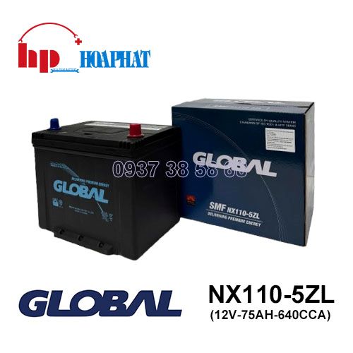 Bình Ắc Quy Global NX110-5ZL (12V-75Ah) Chính Hãng