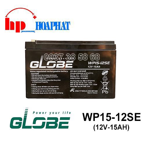 Ắc Quy Globe WP15-12SE (12V-15Ah)