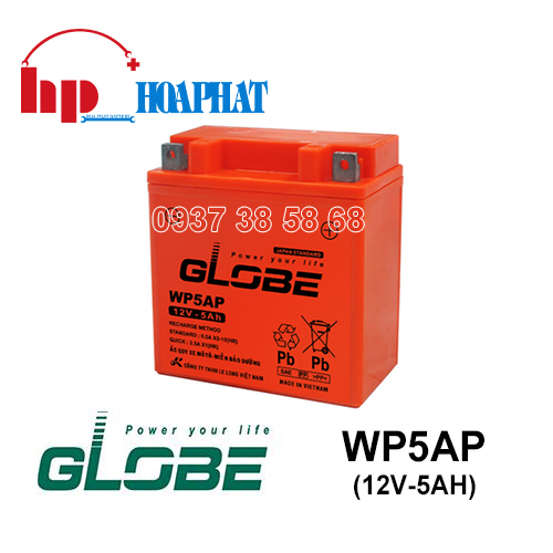Ắc Quy Globe WP5AP (12V-5Ah)