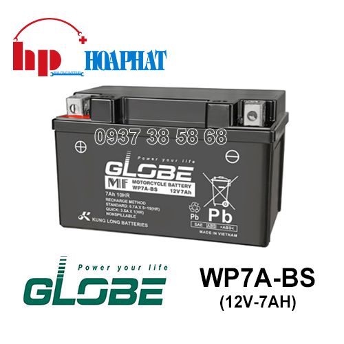 Ắc Quy Globe WP7A-BS (12V-7Ah)