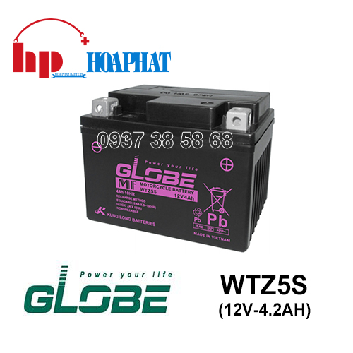 Ắc Quy Globe WTZ5S (12V-4.2Ah)