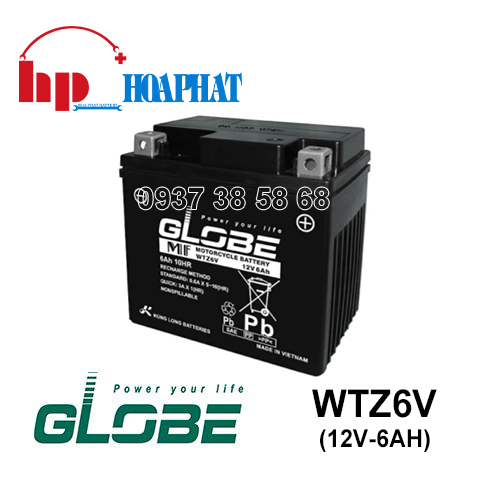 Ắc Quy Globe WTZ6V (12V-6Ah)