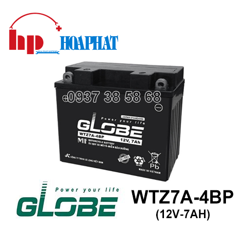 Ắc Quy Globe WTZ7A-4BP (12V-7Ah)