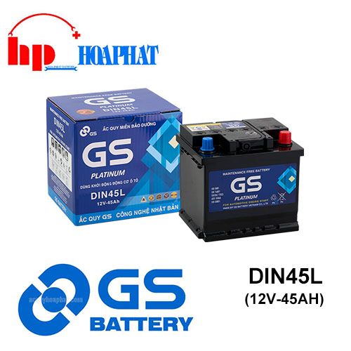 Bình Ắc Quy GS MF DIN45L (12V-45Ah) Chính Hãng