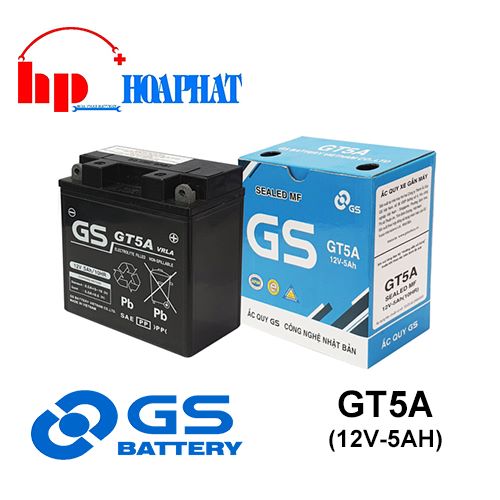 BÌNH ẮC QUY GS GT5A (12V-5AH)