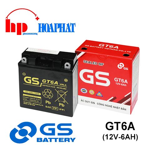 BÌNH ẮC QUY GS GT6A (12V-6AH)