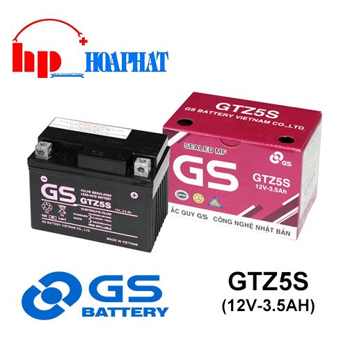 BÌNH ẮC QUY GS GTZ5S (12V-3.5AH)