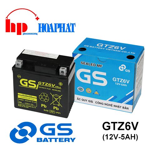 BÌNH ẮC QUY GS GTZ6V (12V-5AH)