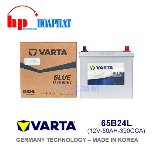 Ắc Quy Varta 65B24L (12V-50Ah) Chính Hãng