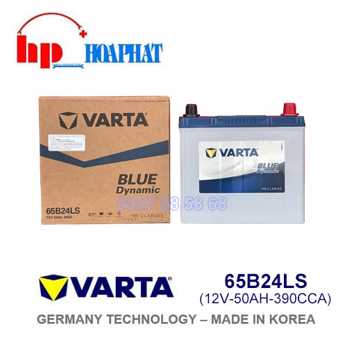 Ắc Quy Varta 65B24LS (12V-50Ah) Chính Hãng