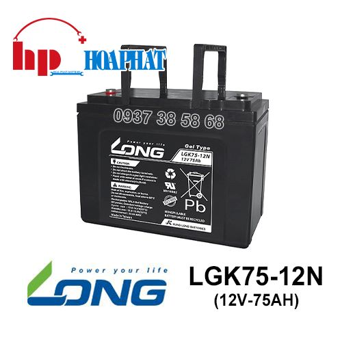 Ắc Quy Long LGK75-12N (12V-75Ah)