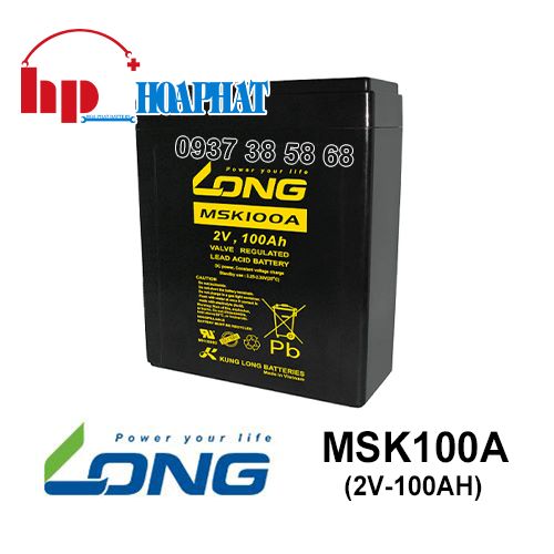 Ắc Quy Long MSK100A (2V-100Ah) Chính Hãng