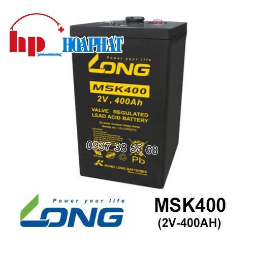 Ắc Quy Long MSK400 (2V-400Ah) Chính Hãng
