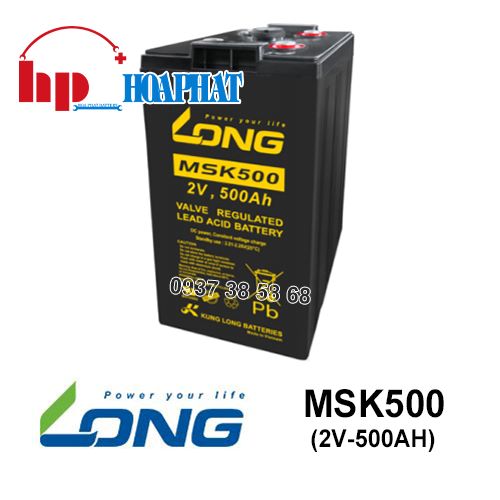 Ắc Quy Long MSK500 (2V-500Ah) Chính Hãng