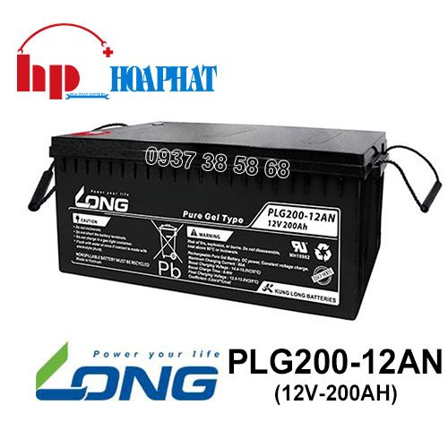 Ắc Quy Long PLG200-12AN (12V-200Ah) Chính Hãng
