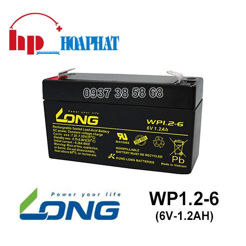 Ắc Quy Long WP1.2-6 (6V-1.2Ah)