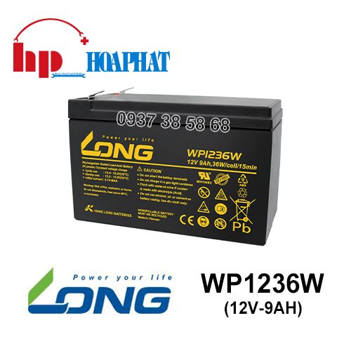 Ắc Quy Long WP1236W (12V-9Ah)