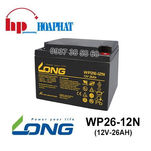 Ắc Quy Long WP26-12N (12V-26Ah)