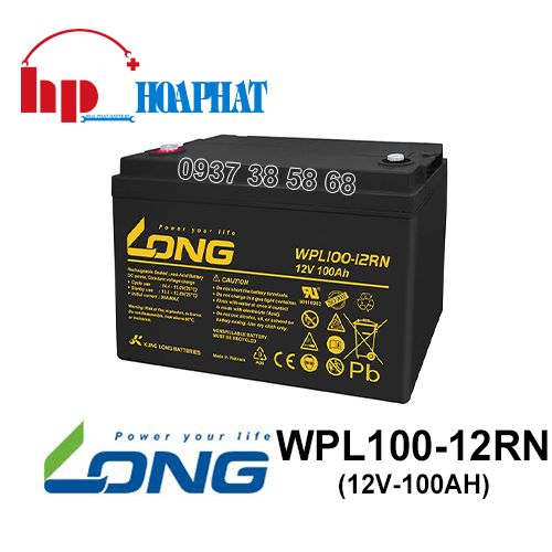 Ắc Quy Long WPL100-12RN (12V-100Ah) Chính Hãng
